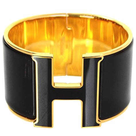 hermes black on black bracelet|hermes enamel cuff bracelet.